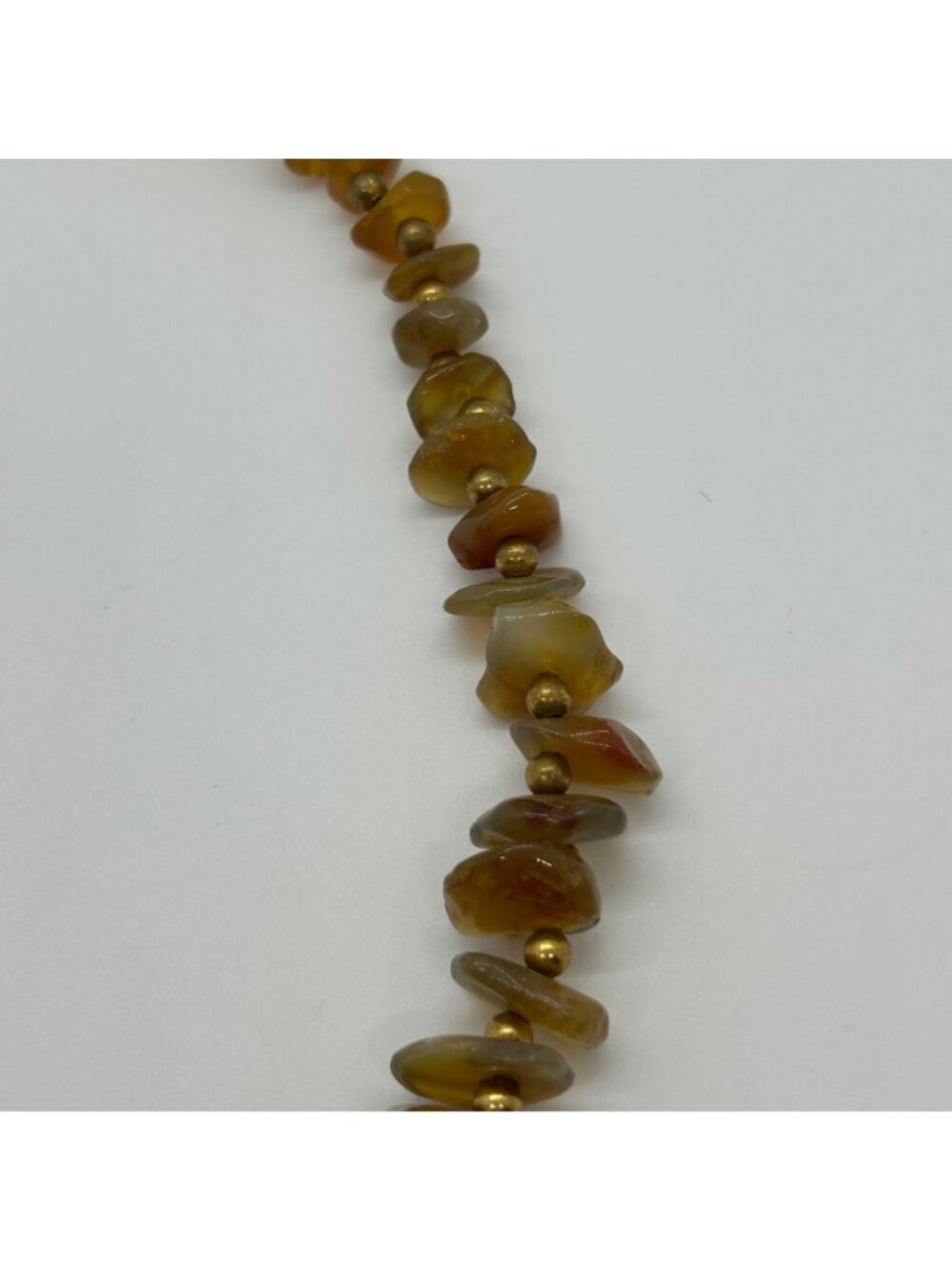 Vintage Amber Nugget Necklace Graduated Honey Chips Gemstone Boho Statement - Picture 7 of 16